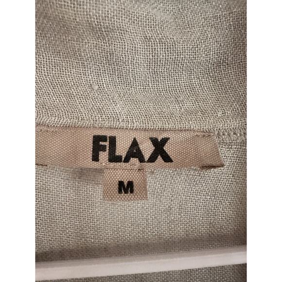 Flax 100% Linen Open Front Cropped Cardigan Lagenlook Artsy Jacket Sweater - Picture 3 of 8